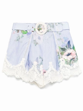 Periwinkle Blue Everley Shorts Soft touch finish