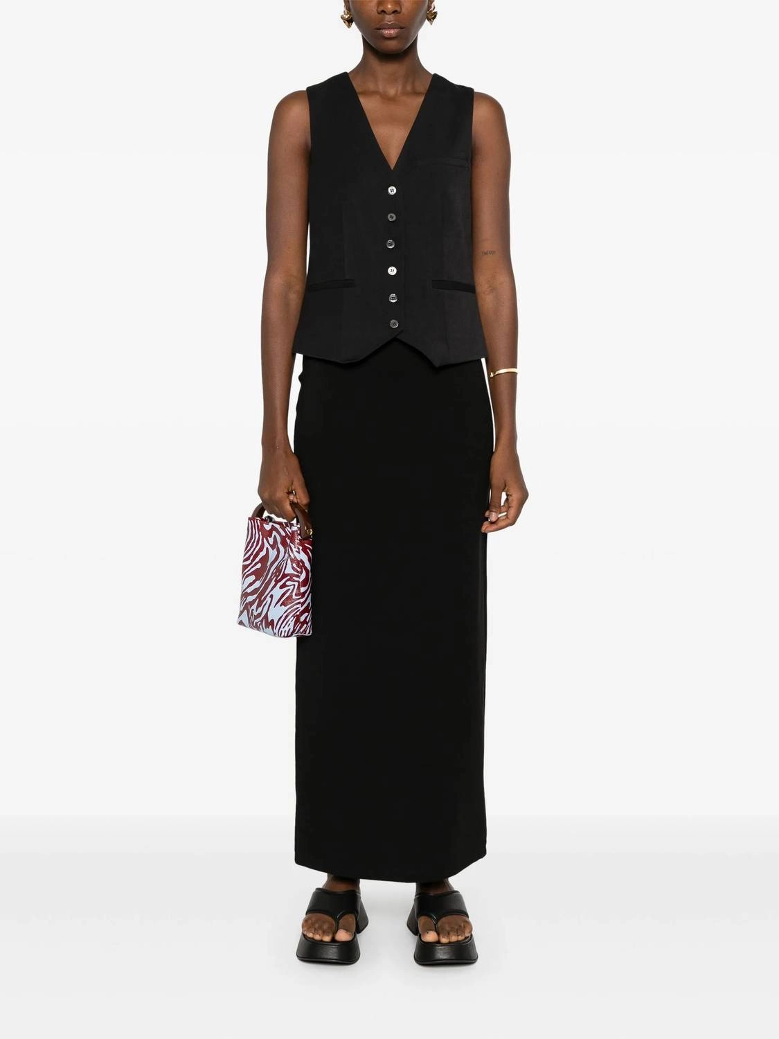 Vibrant Touch Outfit Diary Petunia Maxi Skirt In Black