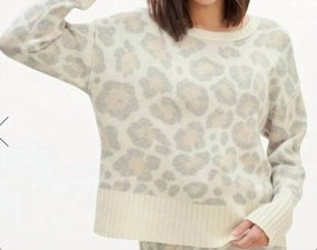 Phoenix Sweater In Toast Leopard Low Maintenance Fabric