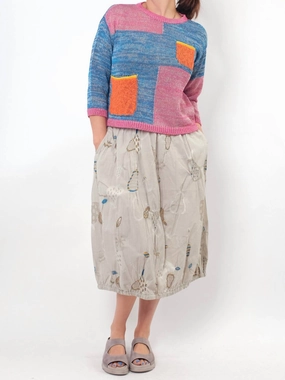 Knit Midi Skirt In Beige Outfit Combo Opaque Lining
