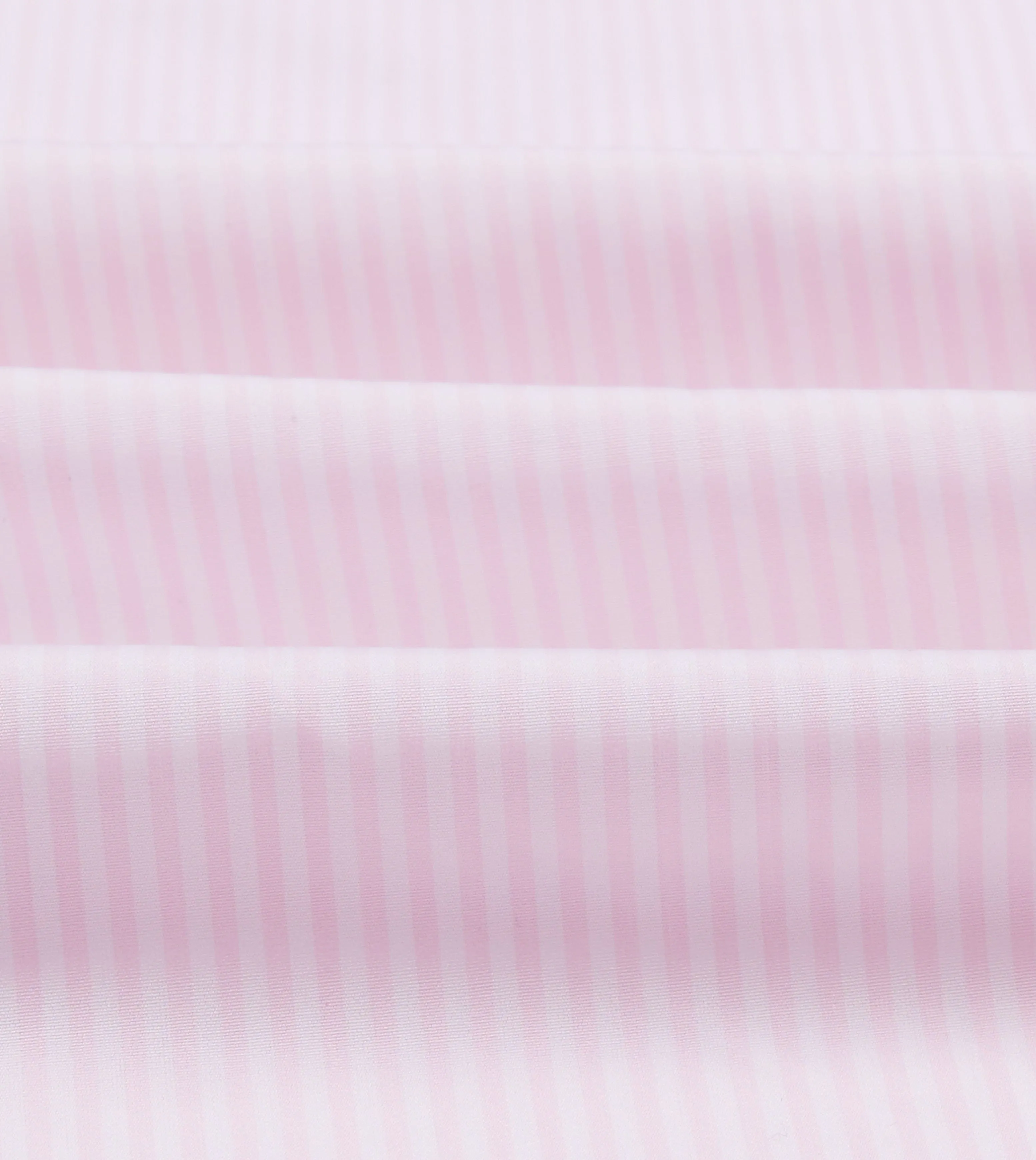 Pink Narrow Stripe Cotton Poplin Button-Down Shirt Structured Collar Low Maintenance