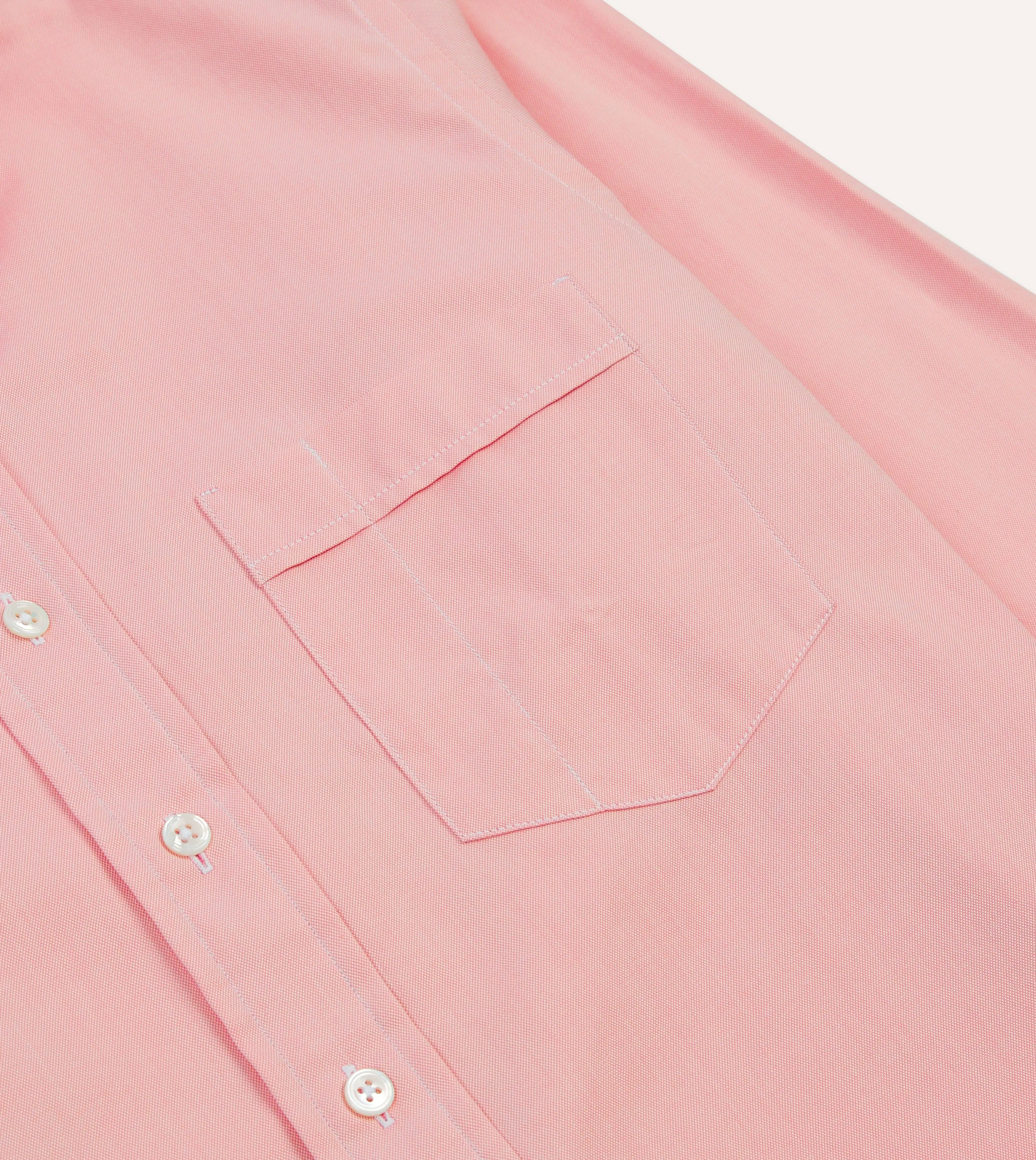 Bold Graphics Adjustable Cuff Closure Pink Pinpoint Oxford Cotton Cloth Button-Down Shirt