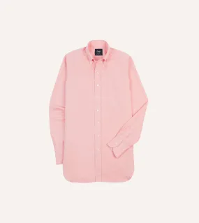 Pink Pinpoint Oxford Cotton Cloth Button-Down Shirt Eco Friendly Dye