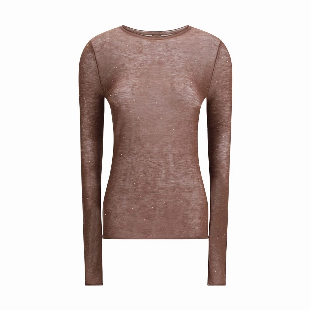 PINKO Micropaillette Women's Sweater Drop Shoulder Design