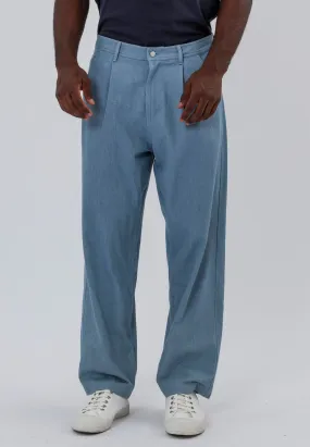 PLEATED DENIM BLUE Anti Static Fabric