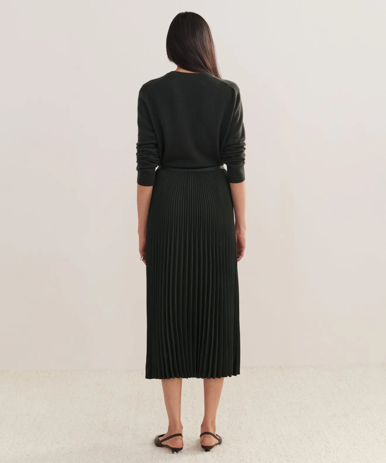 Texture Play Pleated Skirt
