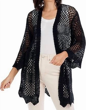 Nella Cardigan In Black Casual Layer