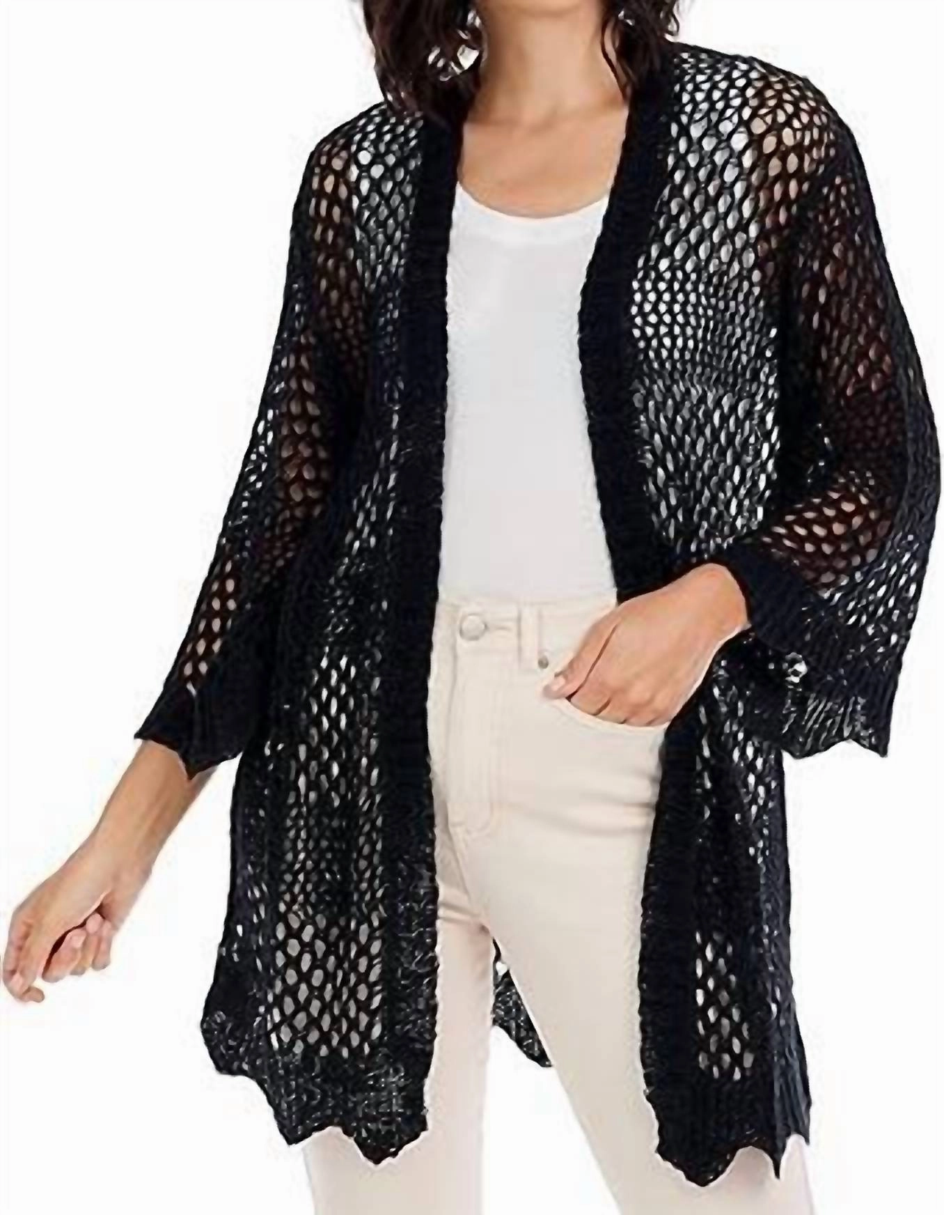 Nella Cardigan In Black Casual Layer