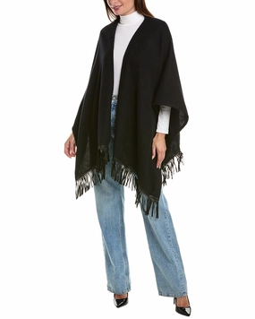 Portolano Wool Fringe Ruana Layered Style