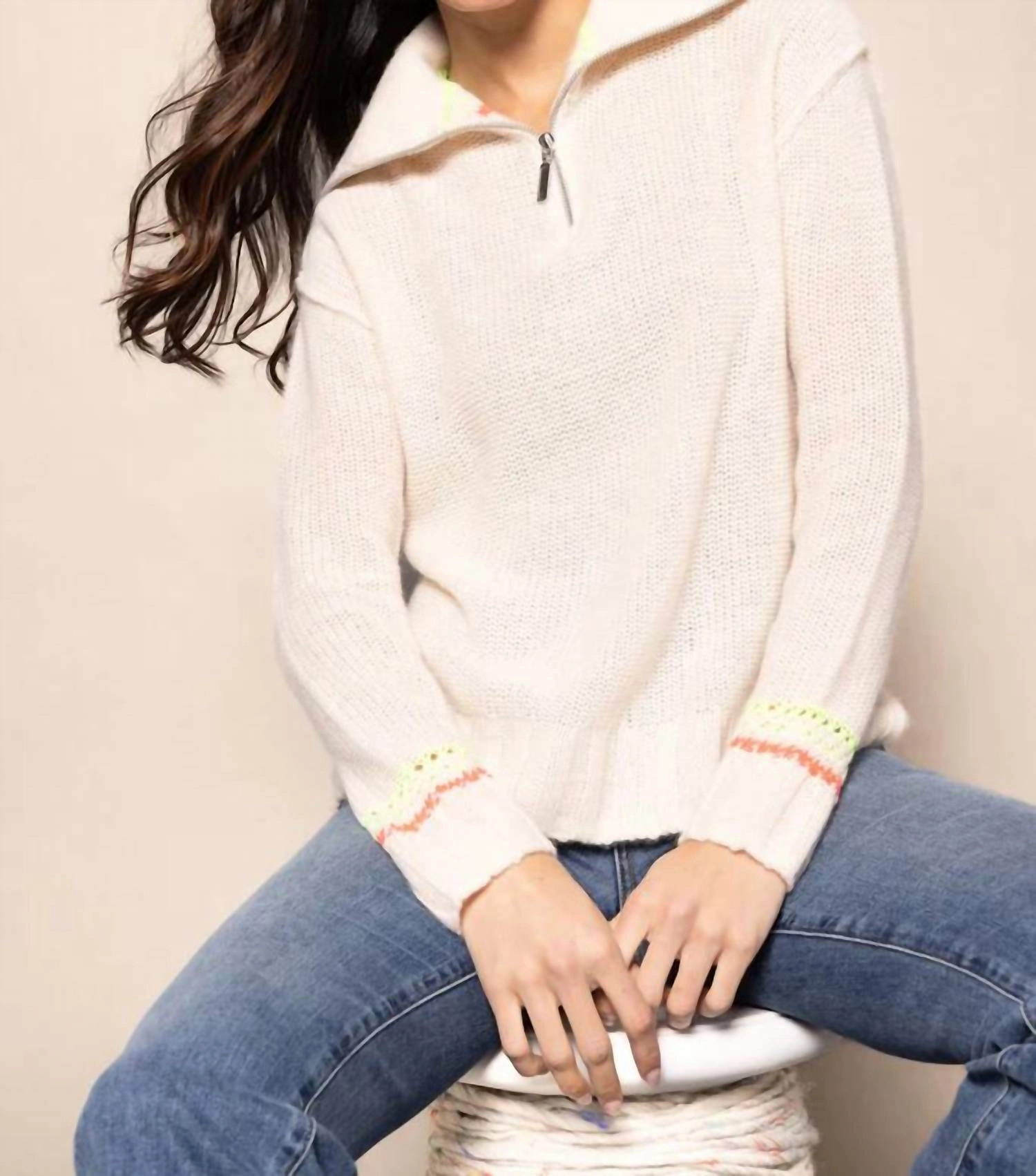 Powder Posh Sweater In Frosting Relaxed Wear