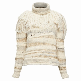 Breathable Wool Sustainable Yarn Prabal Gurung wool silk blend ethnic crochet sweater
