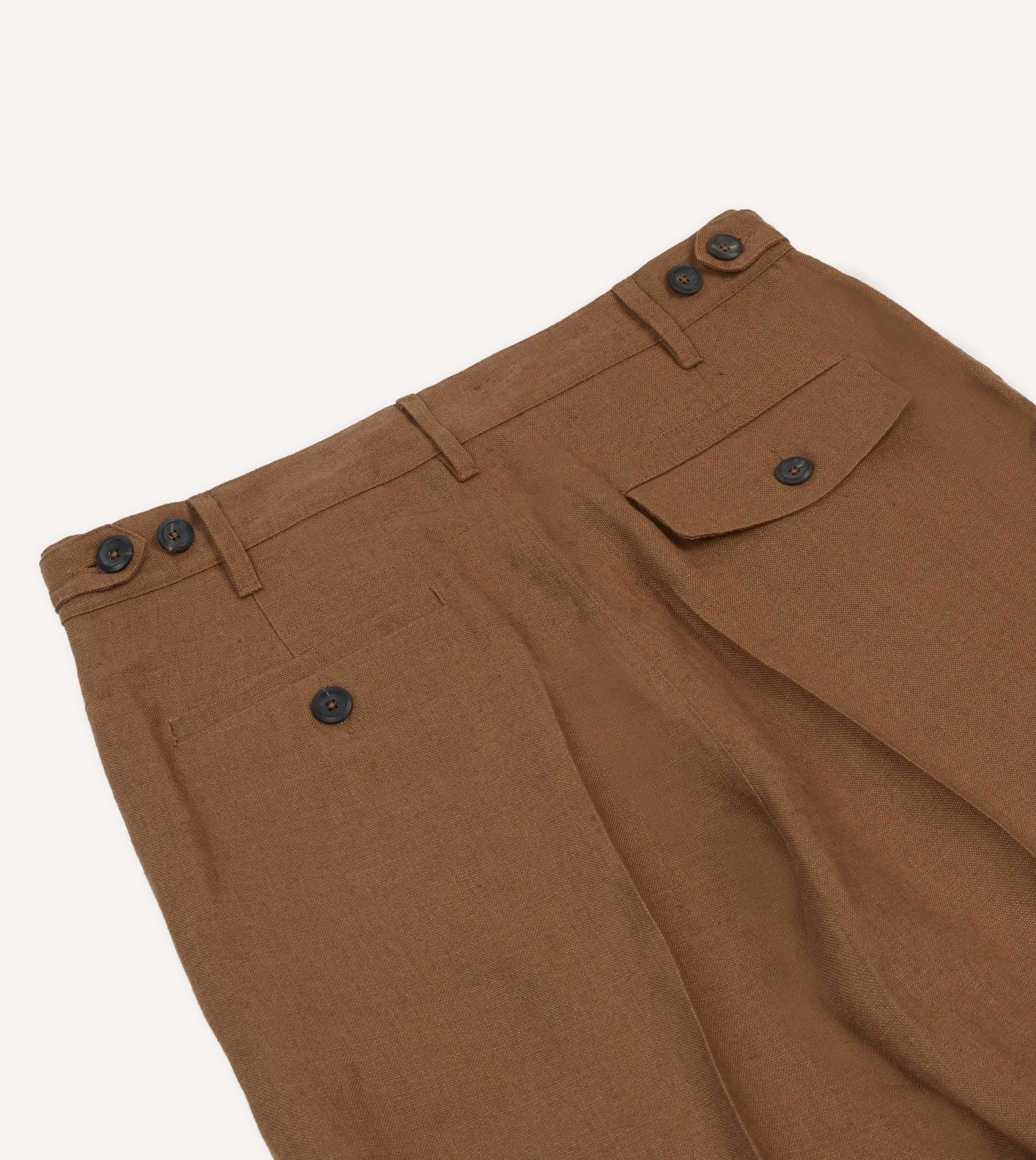 Tobacco Antique Linen Games Trousers All Day Fit