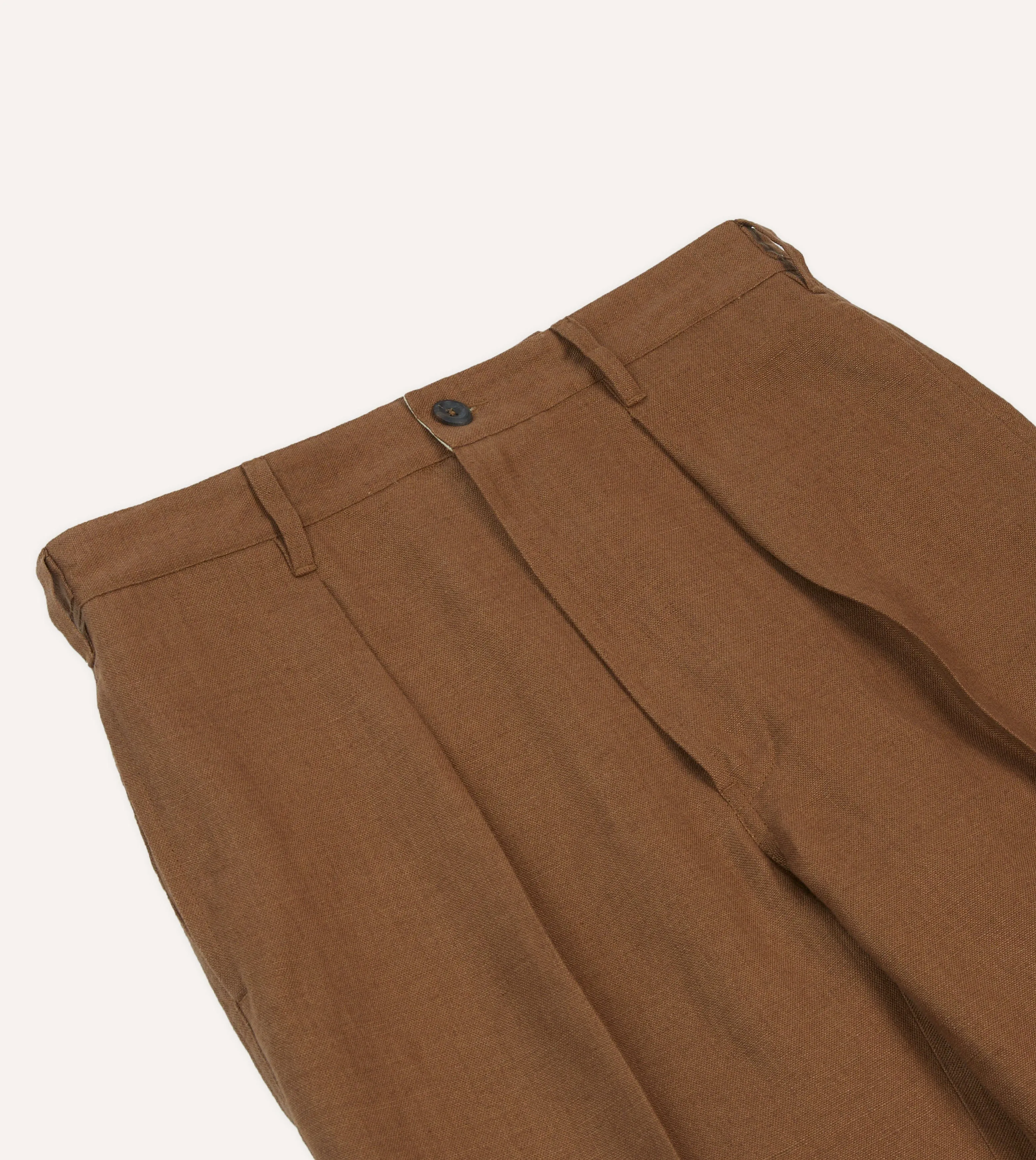 Tobacco Antique Linen Games Trousers Tear Resistant Weave