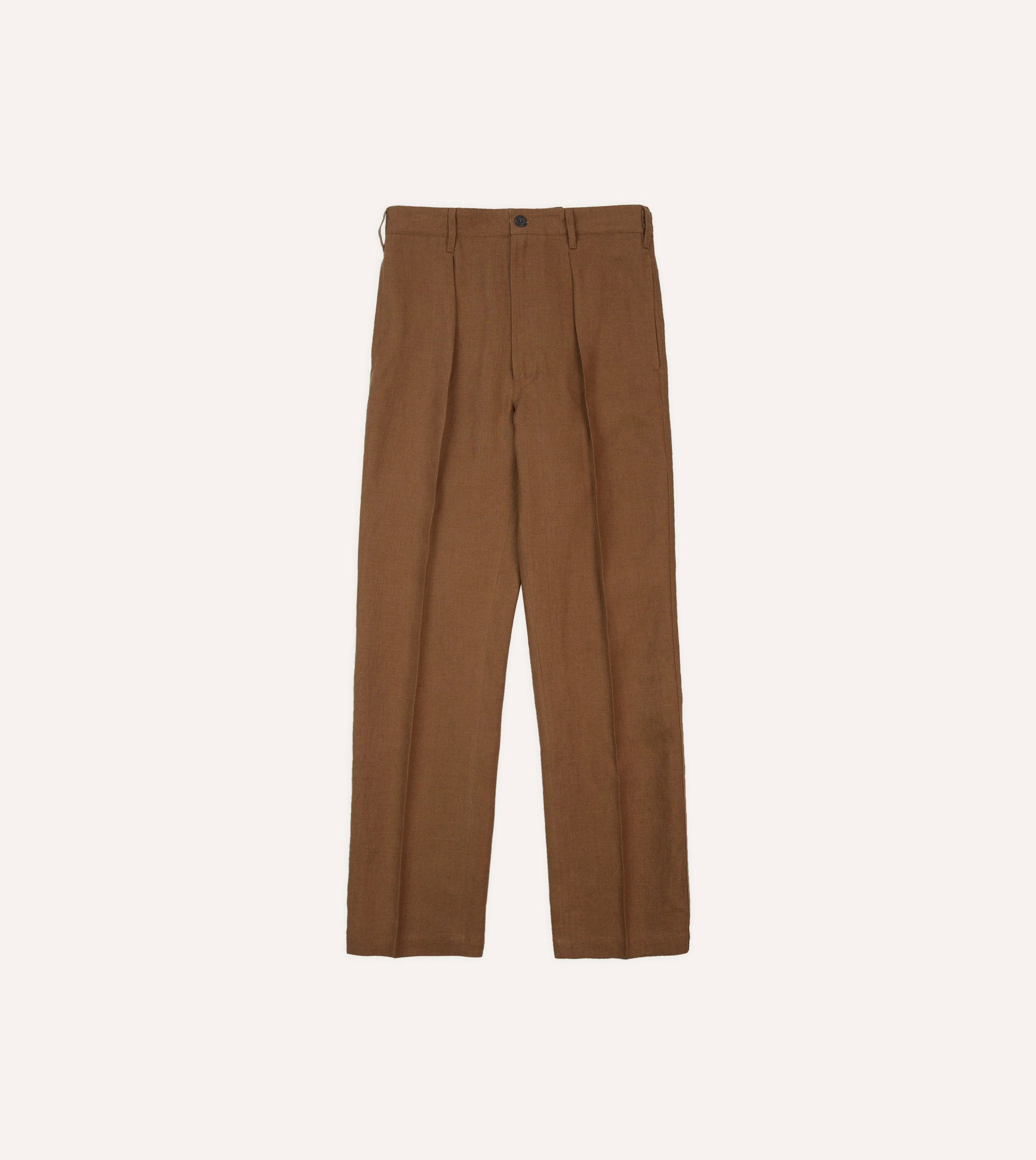 Tobacco Antique Linen Games Trousers Daily Comfort Fit Wardrobe Essential