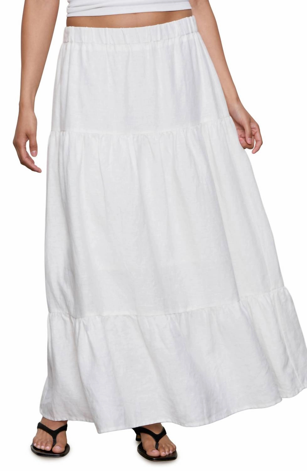 Prairie Maxi Skirt In White Everyday Look Gentle Comfort