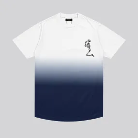 Versatile Layer PRAYING SKELETON BABY BLUE & NAVY T-SHIRT