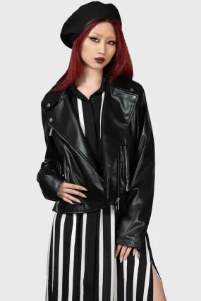 Night Wrath Biker Jacket RecycledPolyester Convertible Style