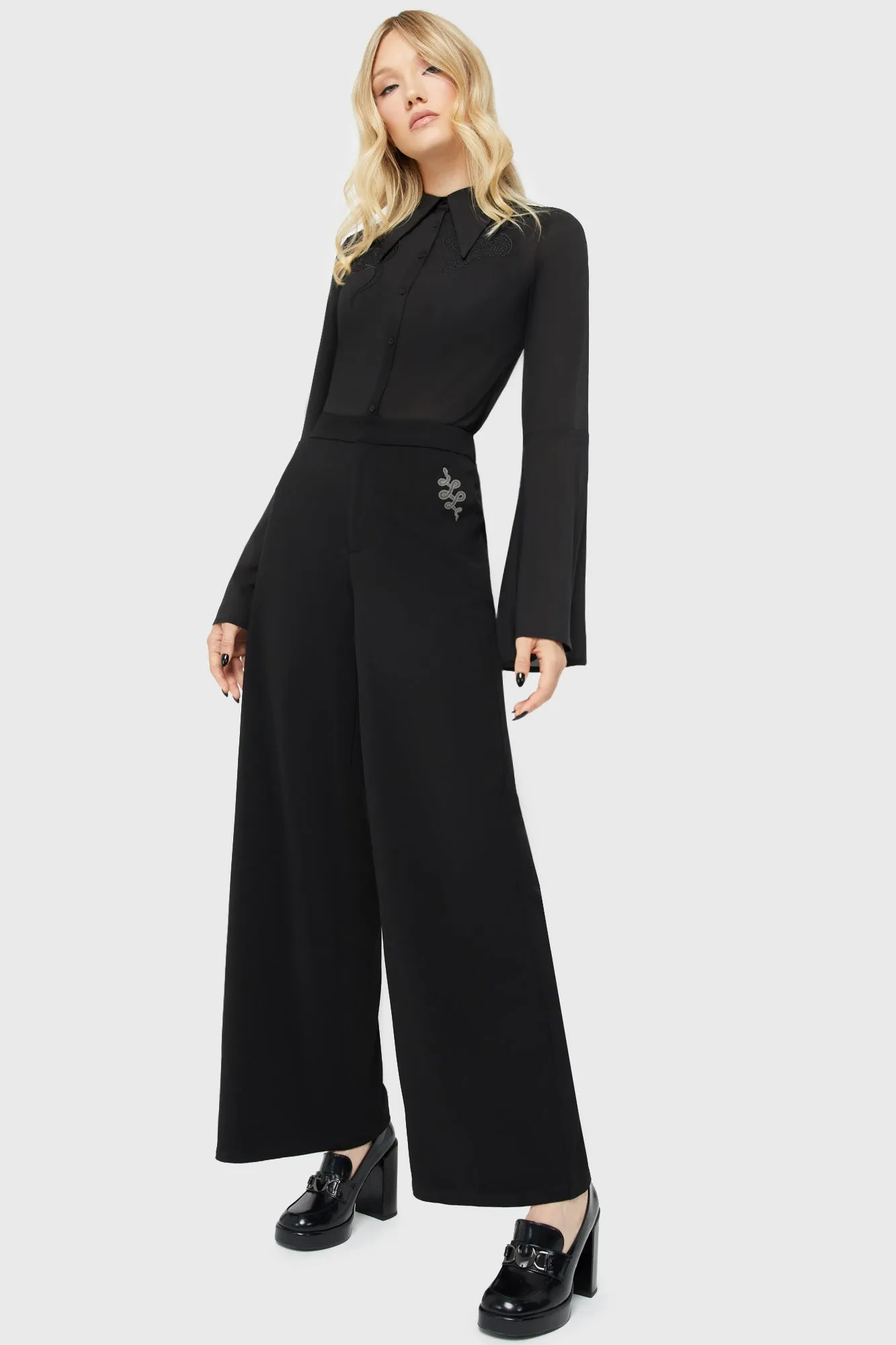 High Rise Design Full Coverage Shadowfang Wide Leg Pants