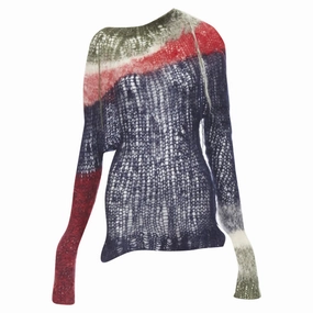 Junya Watanabe punk loose knit wool distressed punk sweater Knit Perfection