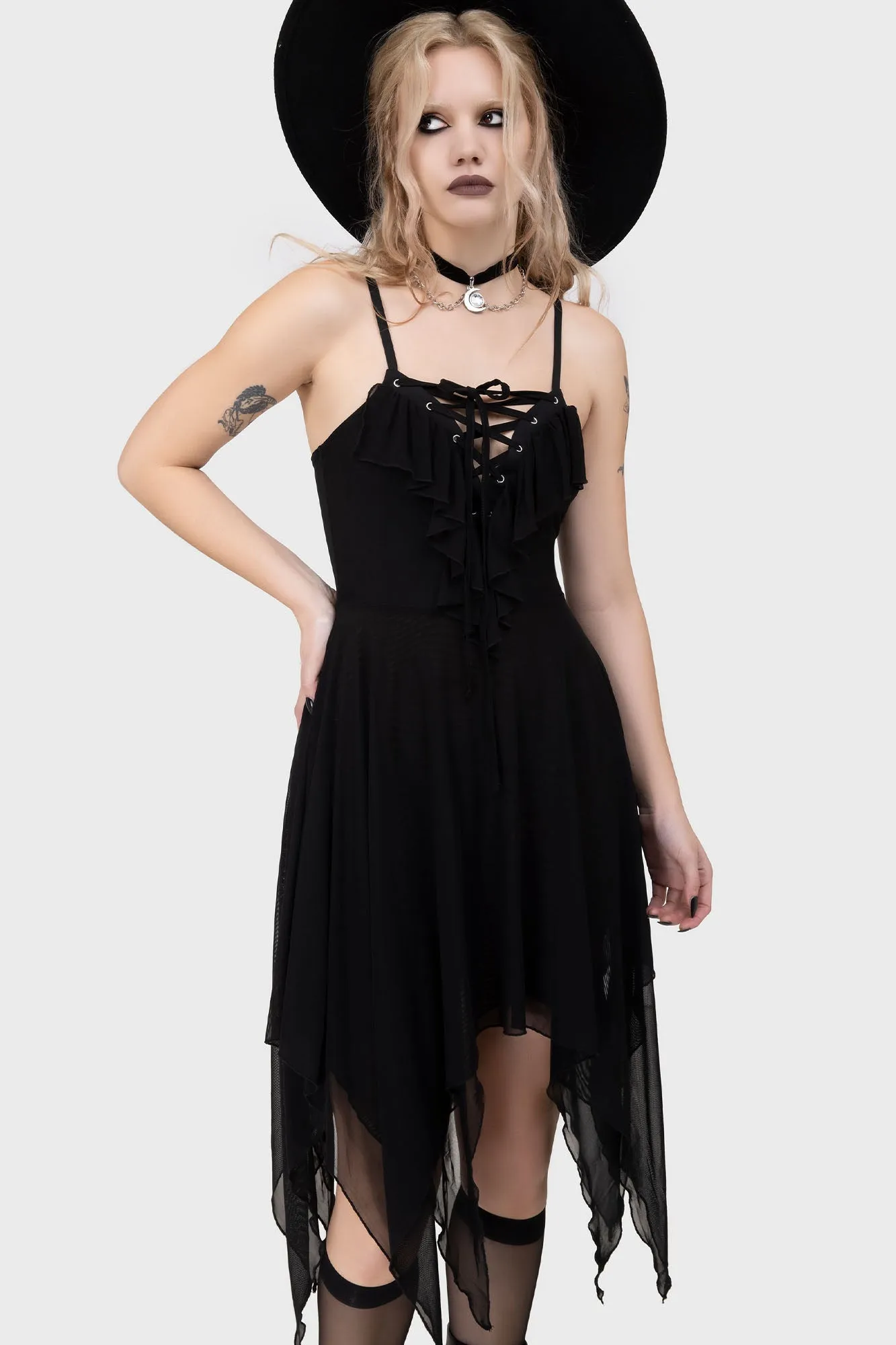 Layered Fit Anshee Lace-Up Dress