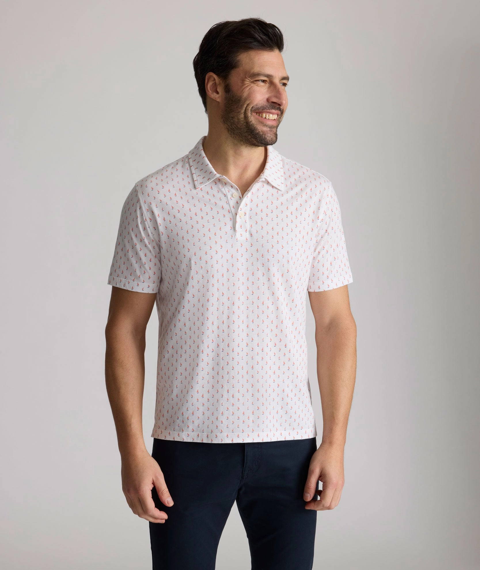 Printed Jersey Performance Polo TearResistant Fiber