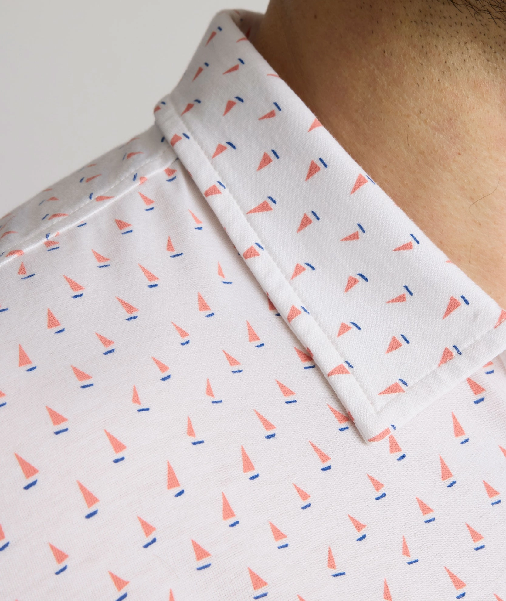 Printed Jersey Performance Polo Soft Material Stylish Choice