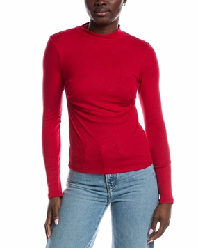 Project Social T Belle Baby Rib Mock Neck Top Comfortable Style