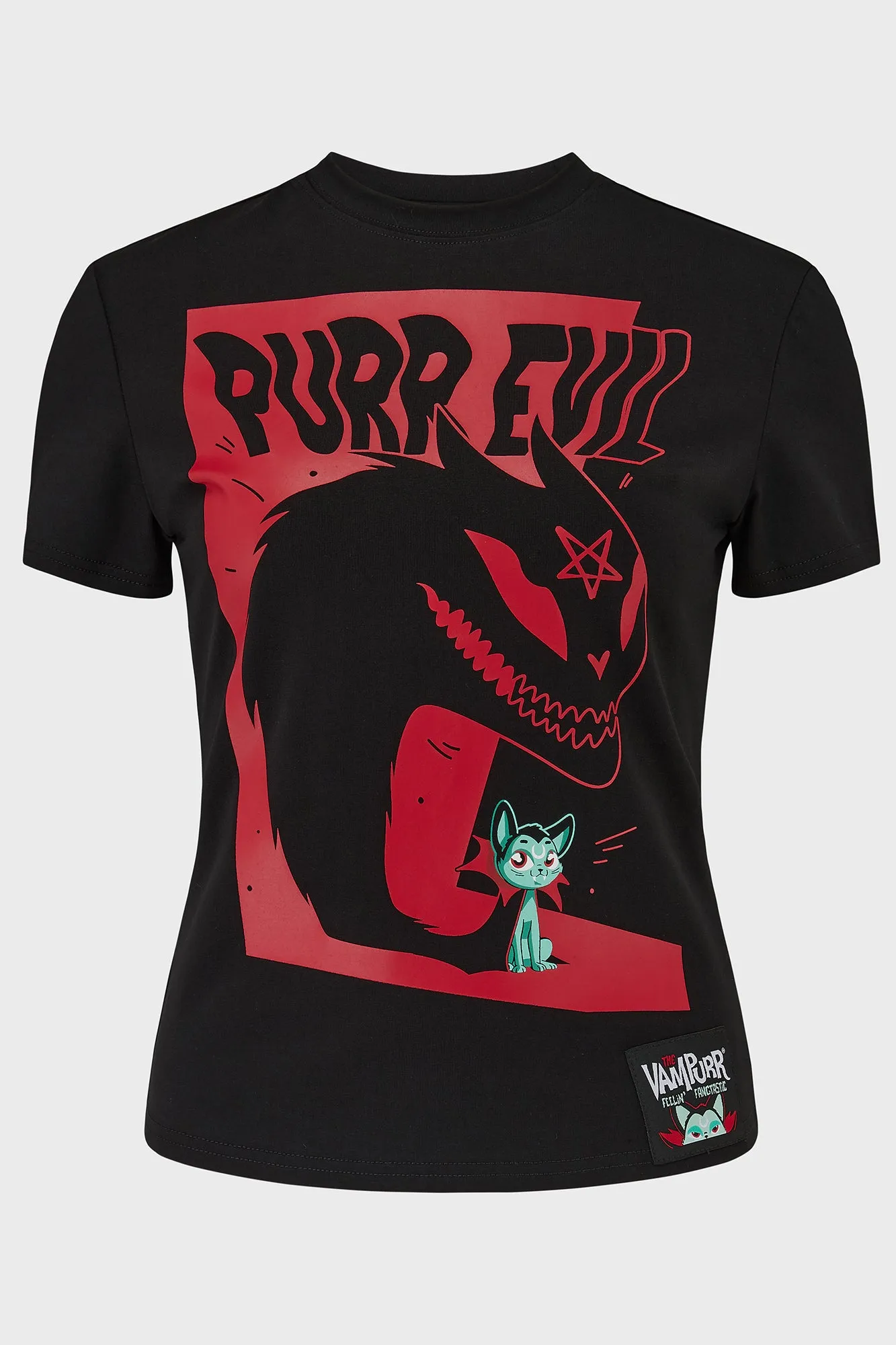 Soft and Light Wear Chic Vibe Purr Evil Tee