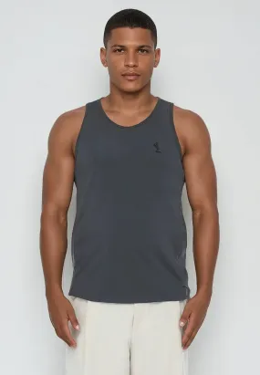 RibbedNeckBanding ALBION VEST DARK METAL