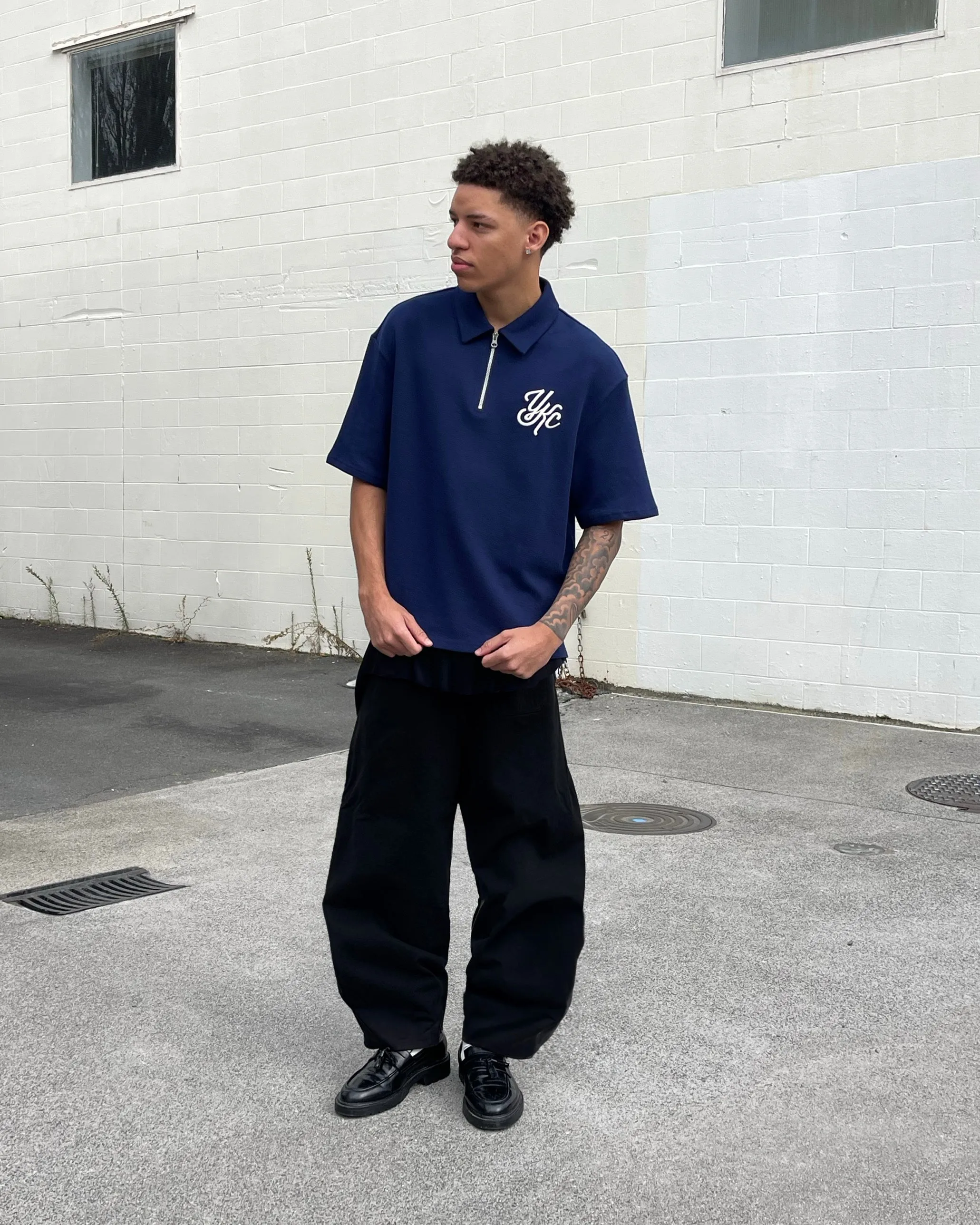 QUARTER ZIP POLO | Navy Casual everyday wear