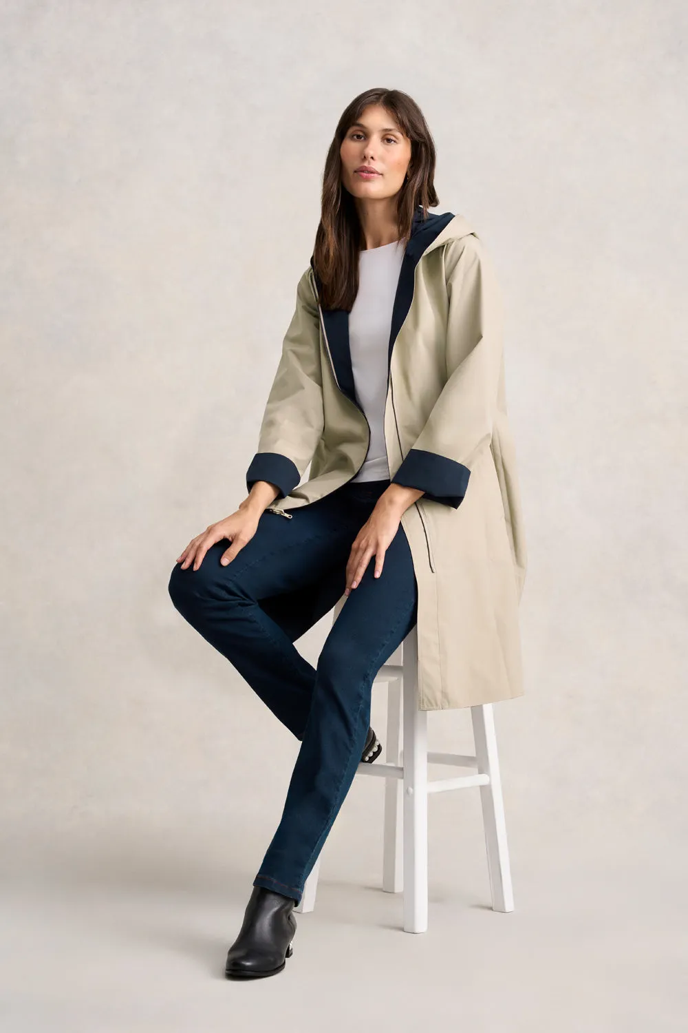 Reversible Raincoat - Ink & Stone Layer Friendly Shape MultiPocketLayout