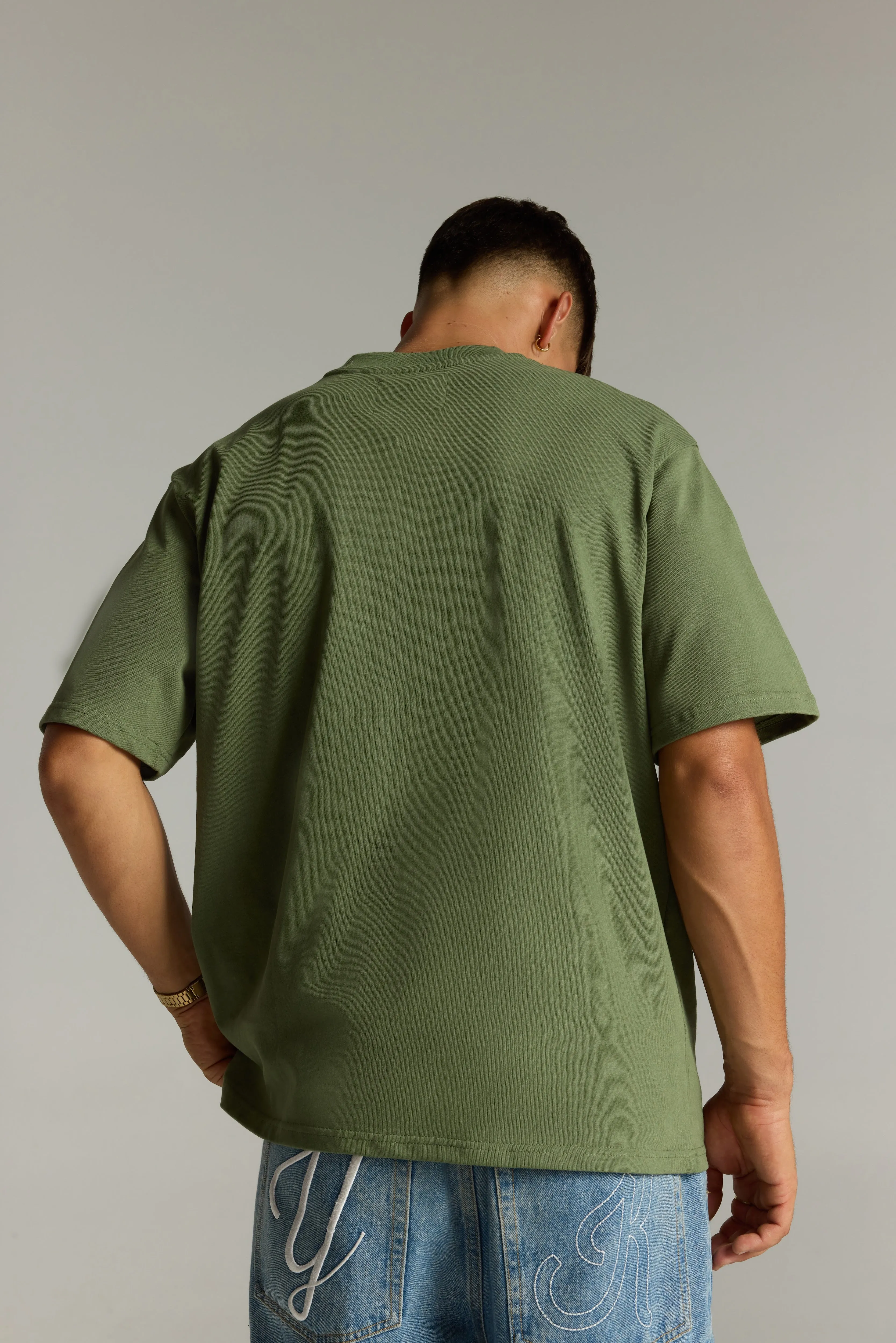 Core Standard Heavyweight Tee | Olive Anti Pilling Surface Kids clothing