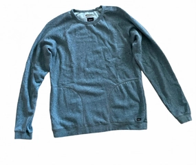 Cozy Basics Casual Outfit Men's All Day Crew Neck Sweatshirt In Grey Noise