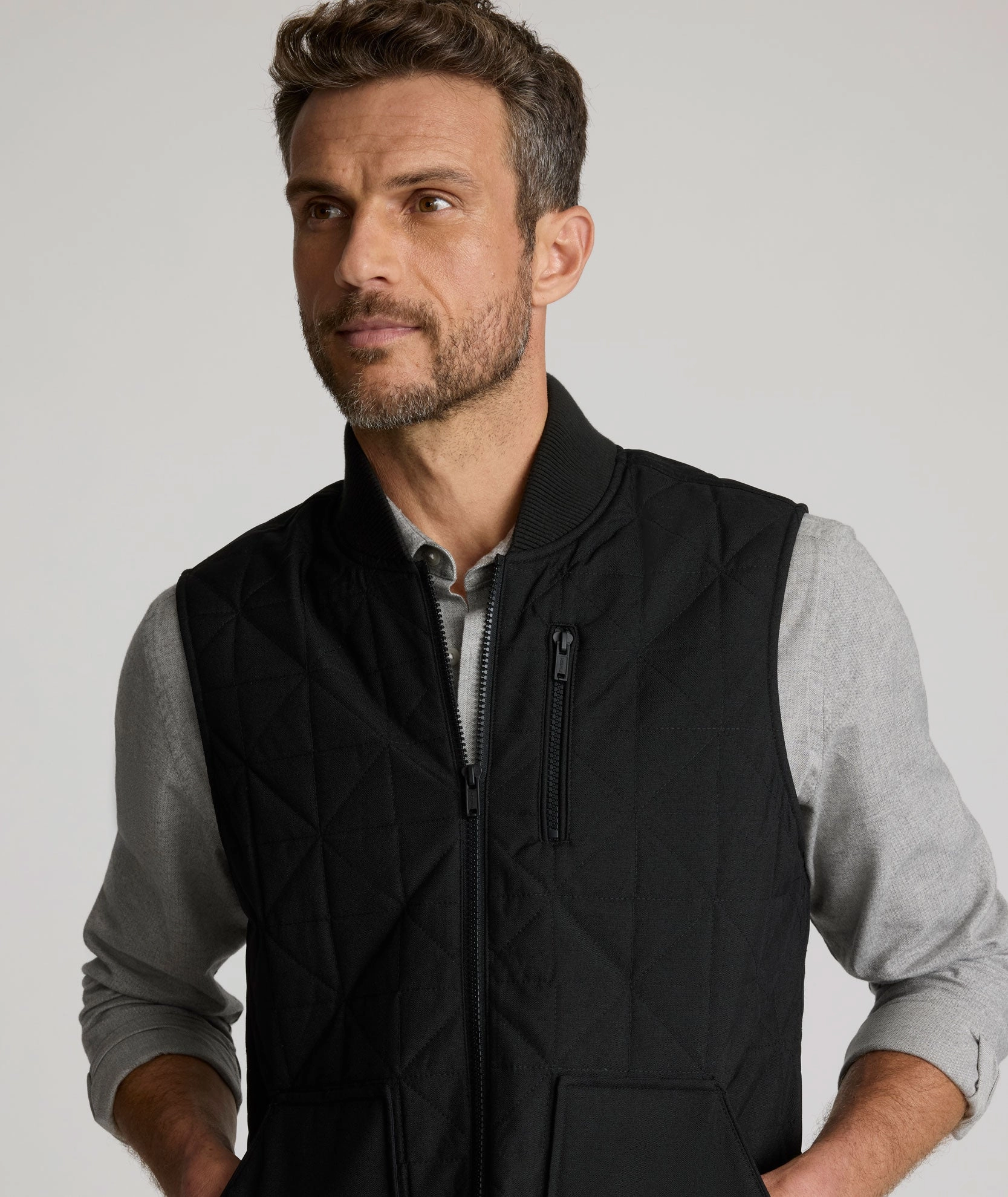 Quilted City Vest Quick drying material