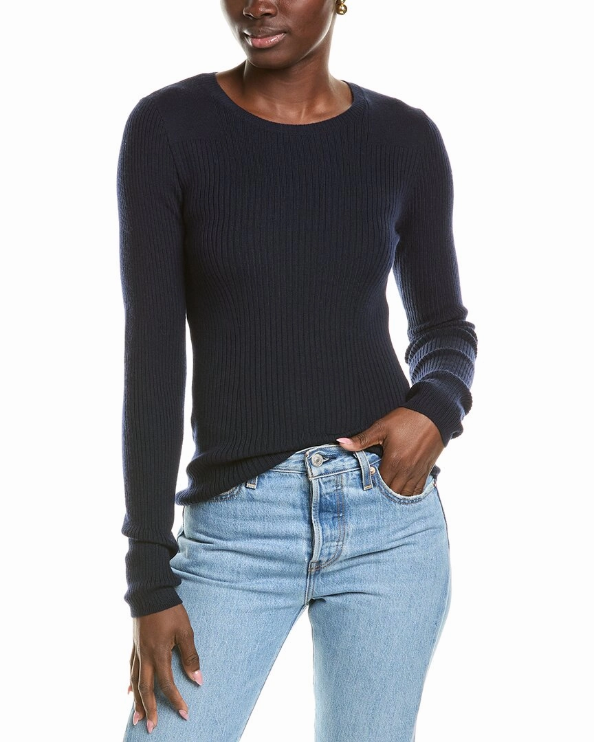 Layered Knit Style Breathable Comfort rag & bone Audrina Crewneck Wool-Blend Sweater