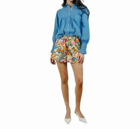 Ramona Shorts In Lordethorpe Print Yoga wear Gusseted Crotch