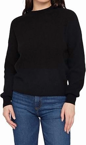 Recycled Cashmere Pullover In Black Quick Drying Technology