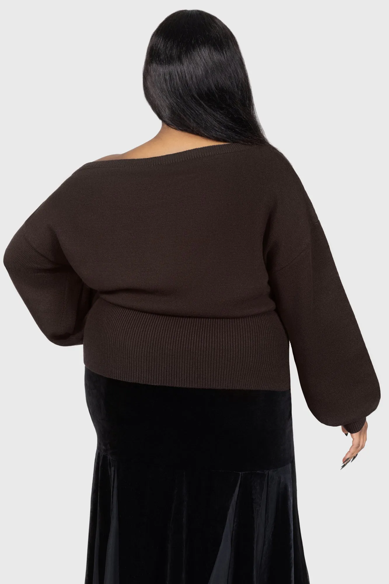 Eldritch Top [BROWN] Outdoor Ready WaffleKnit Texture