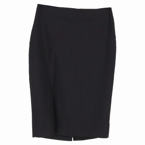 Theory Pencil Skirt in Black Polyester Elegant Flow