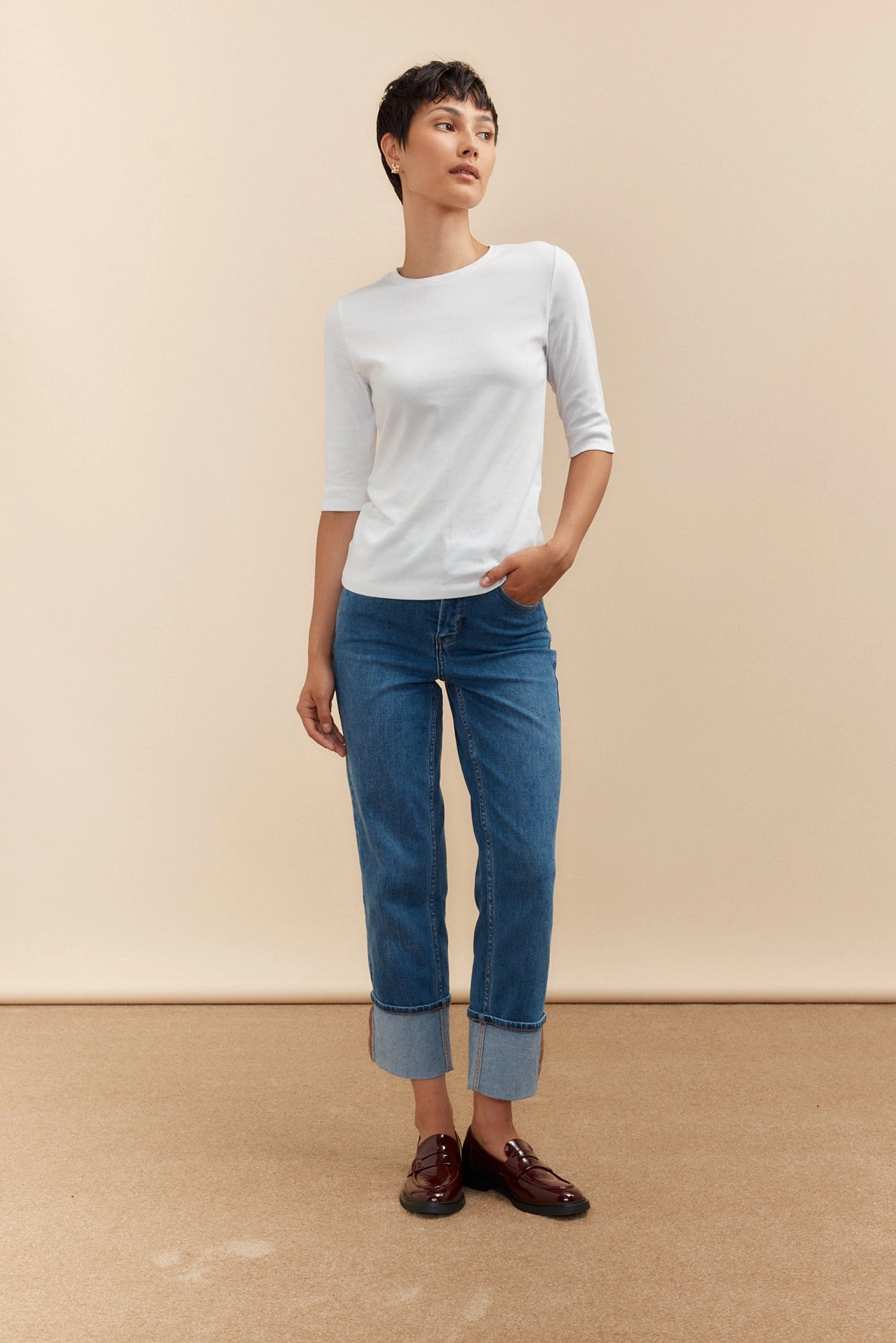 Cuffed jeans with urban cut Simple Choice Street Inspired