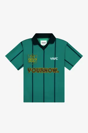 Short Sleeve Football Jersey | Green Stripe Top Rated Breathable Fit Wear