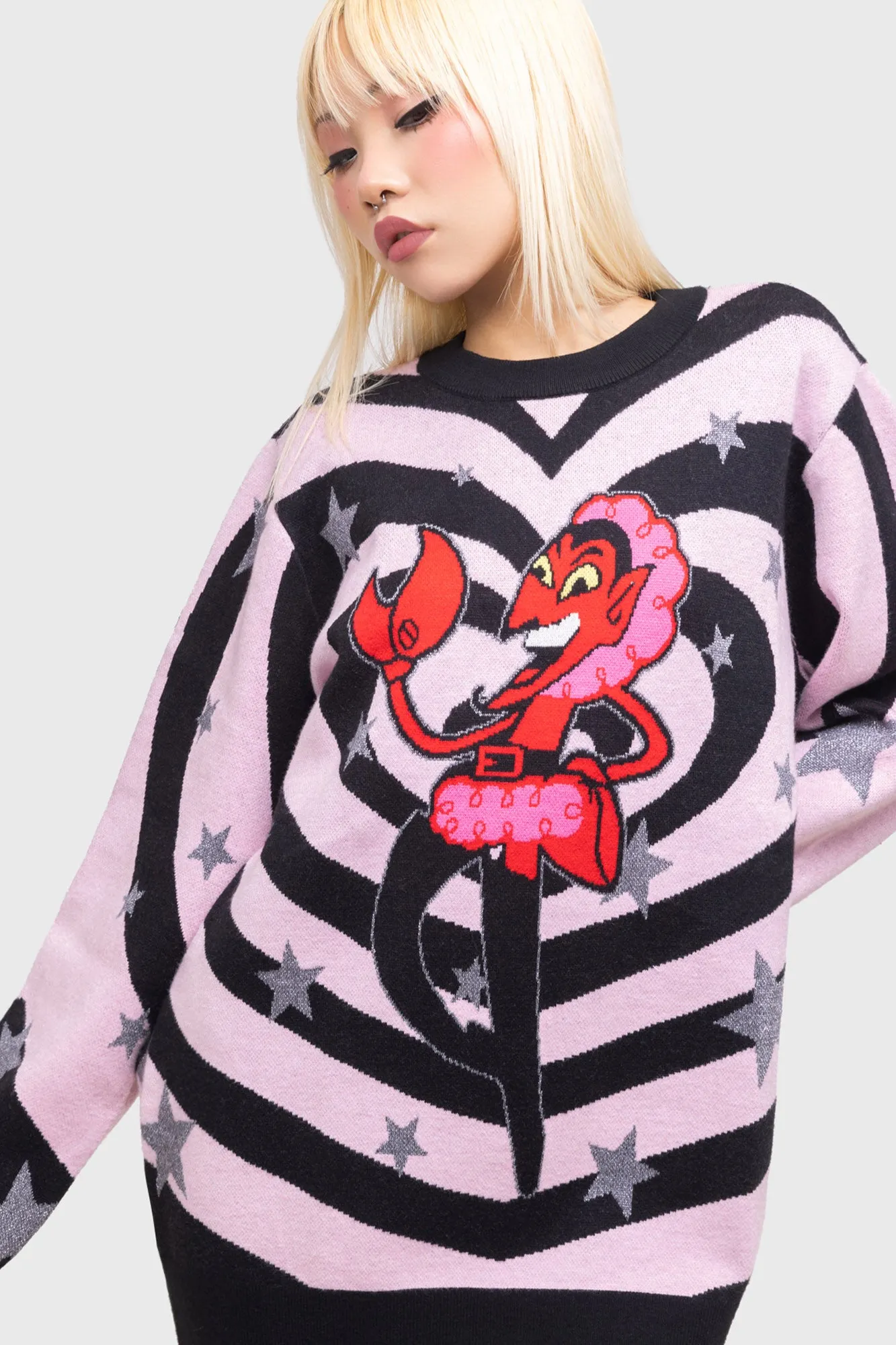 King Of Darkness Sweater Drop Shoulder Design Urban Wear