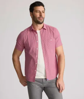 Subtle patterns Performance Short-Sleeve Seersucker Shirt