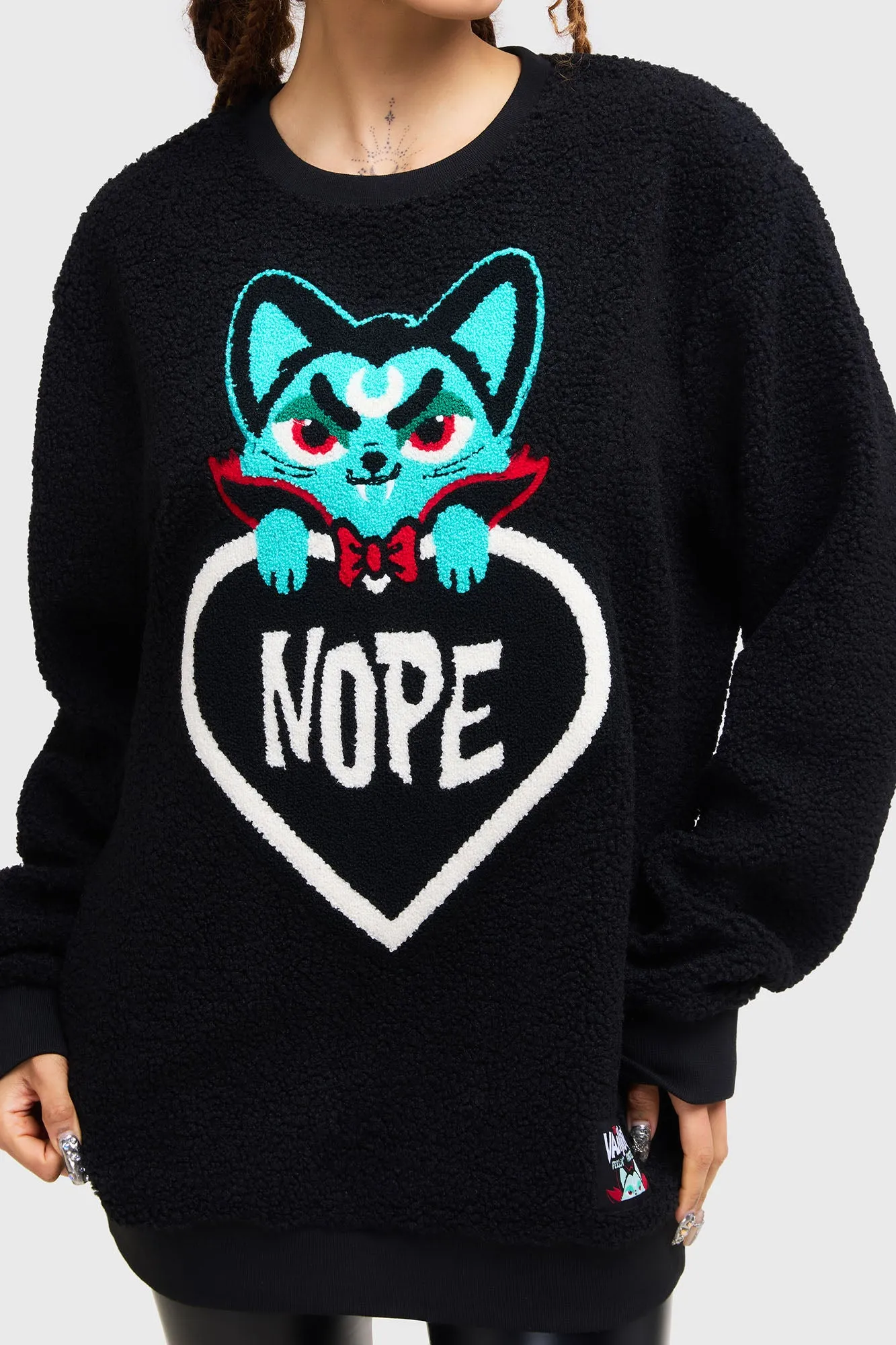 Modern Comforted Nope Fleece Sweater