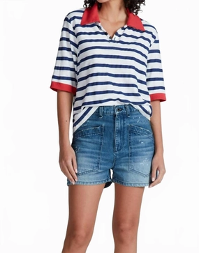 Virginia Nova Jean Shorts In Mulholland runners RecycledPolyester