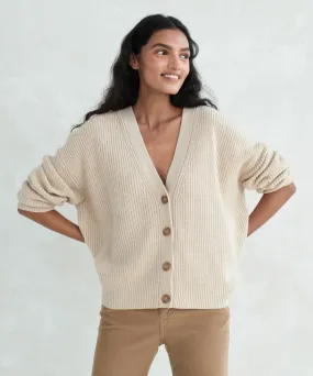 Cropped Cashmere Cocoon Cardigan Indoor Layer Modern Basic