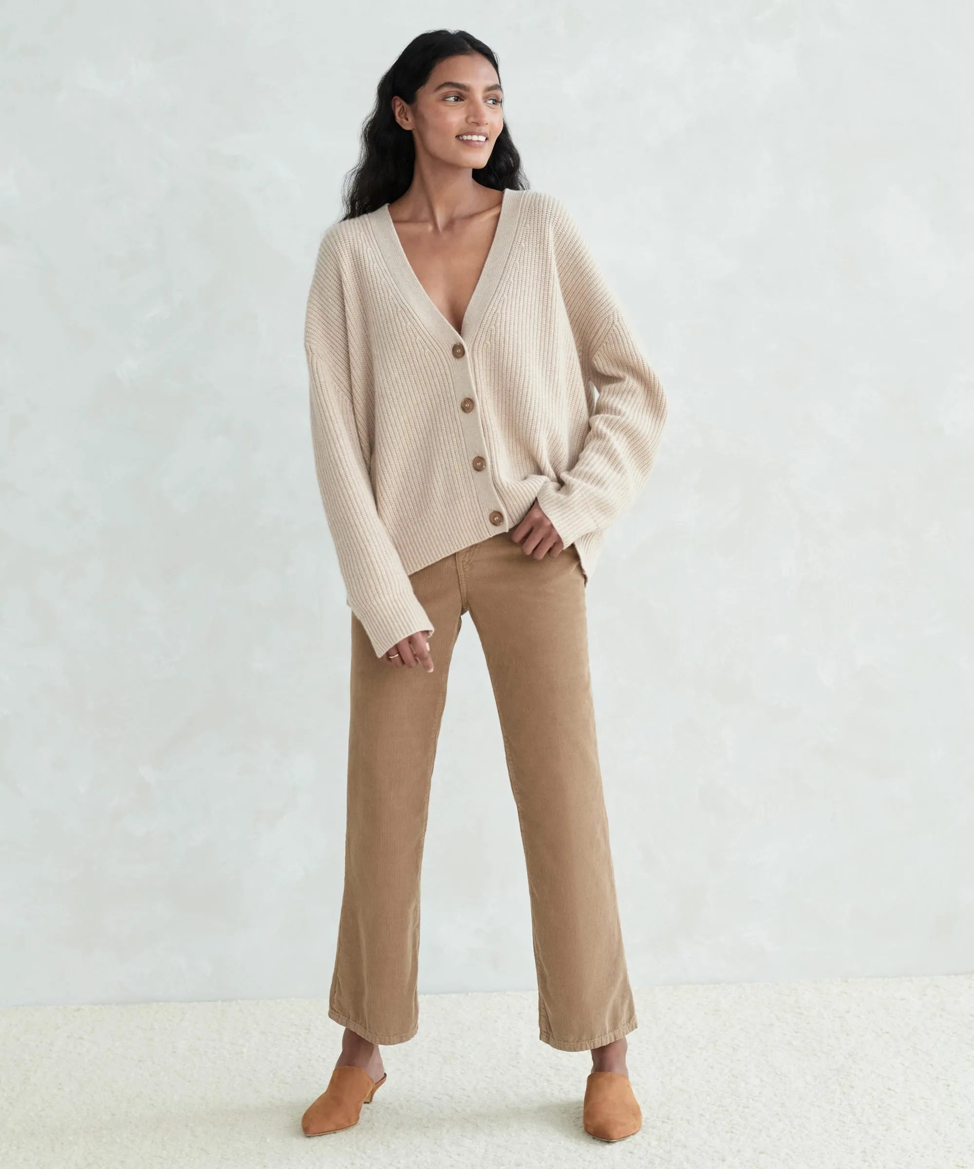 Timeless Feel Bold Simplicity Cropped Cashmere Cocoon Cardigan