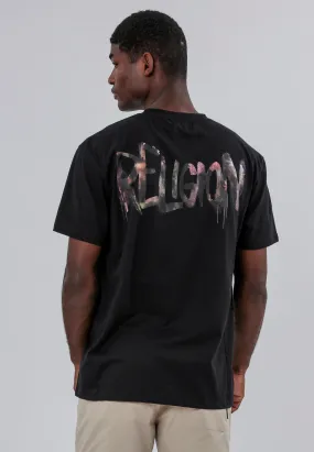 Non Irritating Tags REL WATERCOLOUR T-SHIRT BLACK