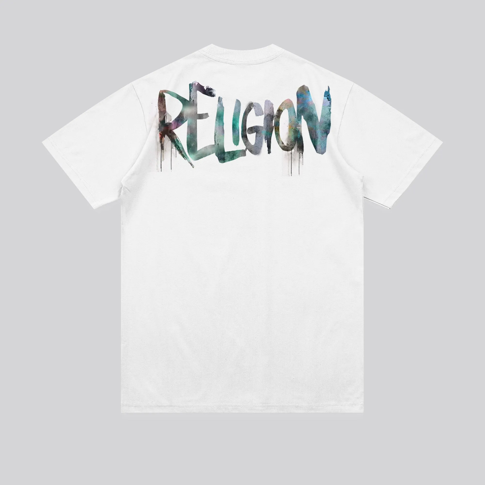 REL WATERCOLOUR T-SHIRT WHITE Athletic Wear Friction Free Inner Lining