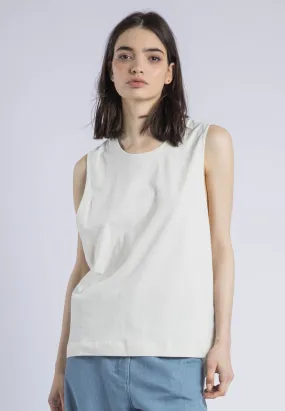 RELAXED BASIC VEST WHITE ONYX Light and Soft Comfortable Fit Wear
